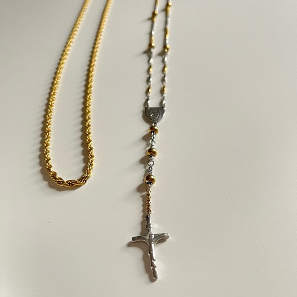 Rosary Necklace and Chain - Picture 2 of 2